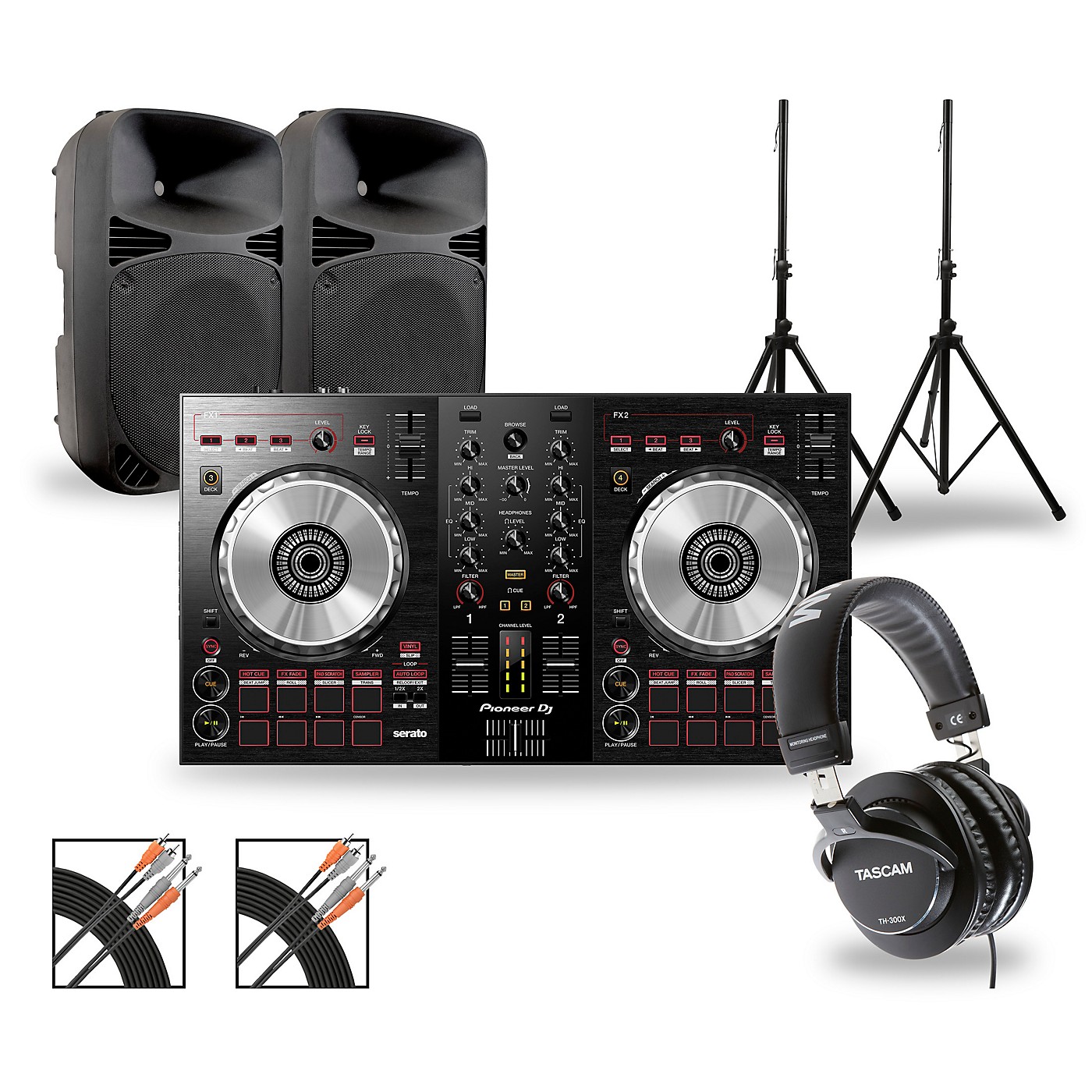 Pioneer DJ DJ Package with DDJ-SB3 Controller and Gemini HPS BLU Series Speakers thumbnail