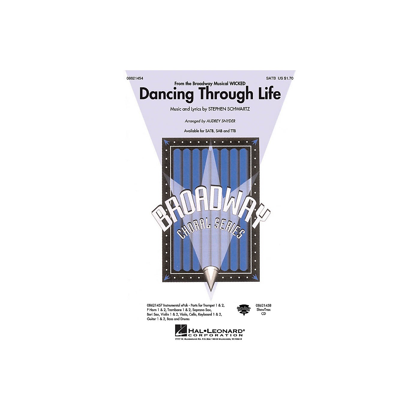Hal Leonard Dancing Through Life (from Wicked) TTB Arranged by Audrey Snyder thumbnail