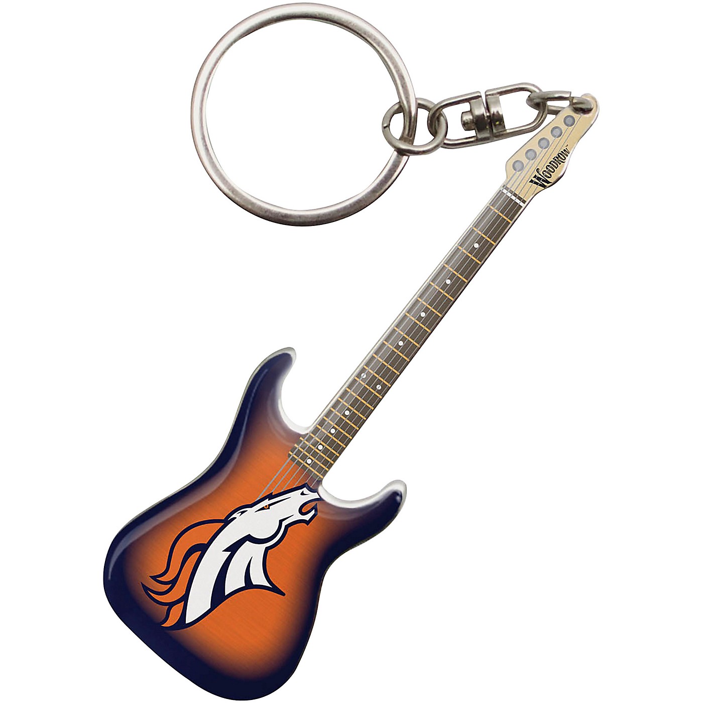 Woodrow Guitars Denver Broncos Electric Guitar Keychain thumbnail
