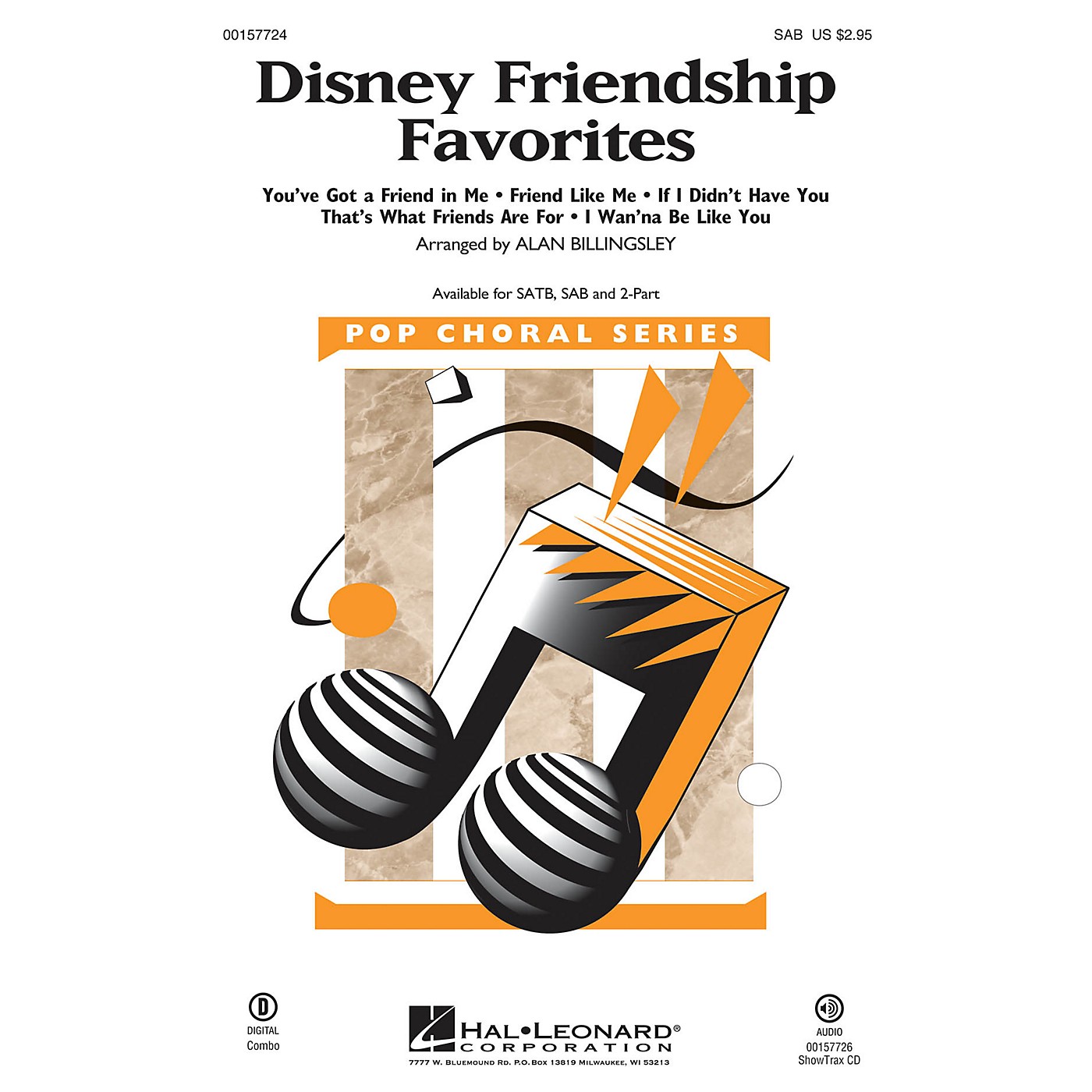 Hal Leonard Disney Friendship Favorites (Medley) SAB arranged by Alan Billingsley thumbnail