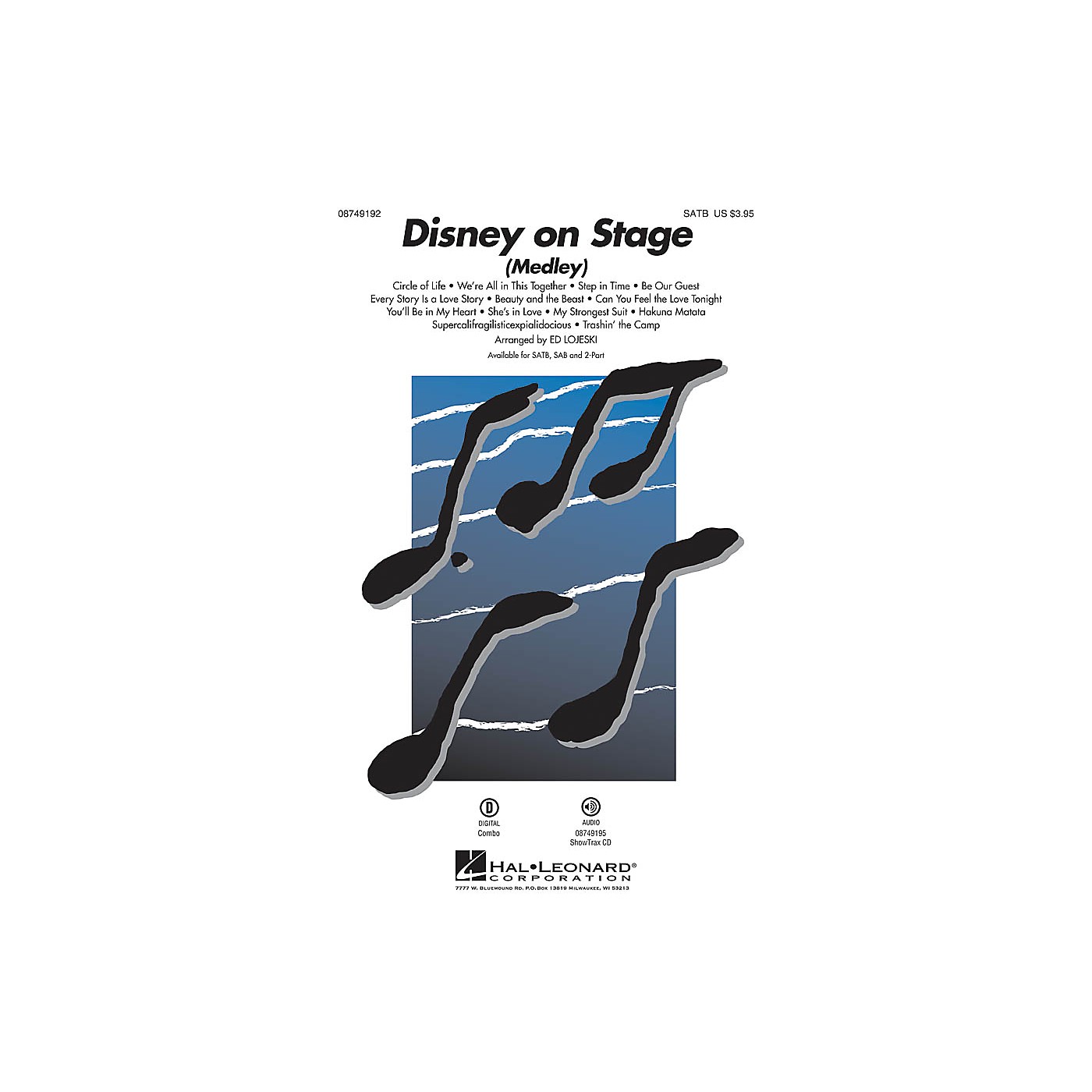 Hal Leonard Disney on Stage (Medley) SAB Arranged by Ed Lojeski thumbnail