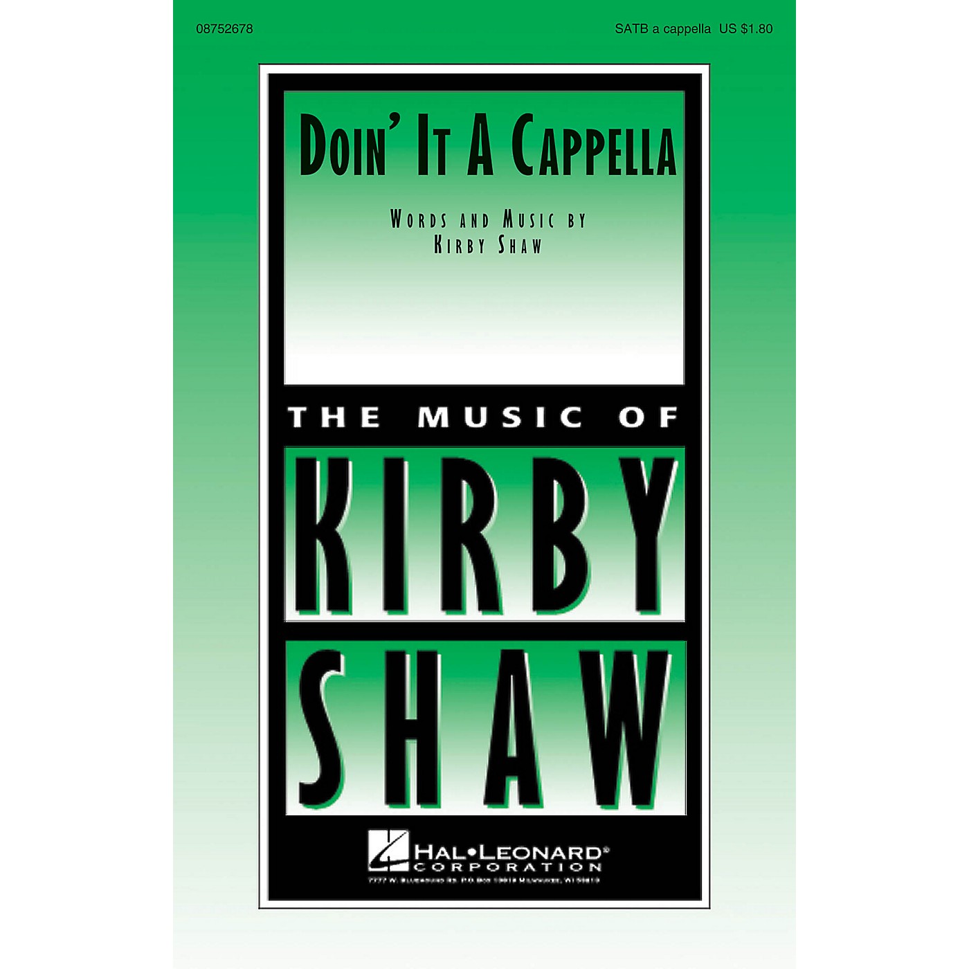 Hal Leonard Doin' It A Cappella SATB a cappella composed by Kirby Shaw thumbnail