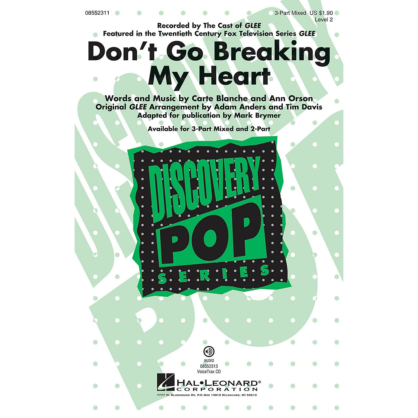 Hal Leonard Don't Go Breaking My Heart (from Glee) Discovery Level 2 2-Part by Elton John Arranged by Mark Brymer thumbnail