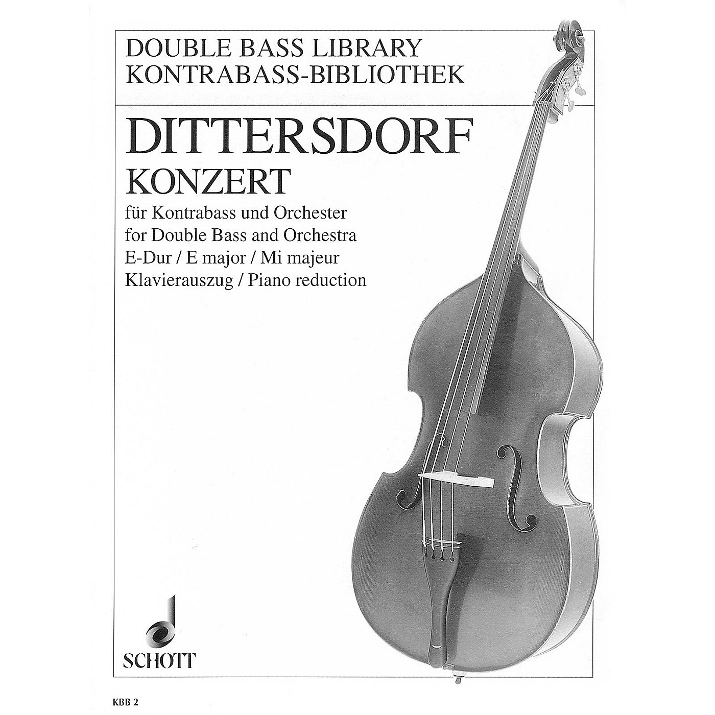 Schott Double Bass Concerto in E Major, Krebs 172 by Karl Ditters von Dittersdorf Arranged Franz Tischer-Zeitz thumbnail