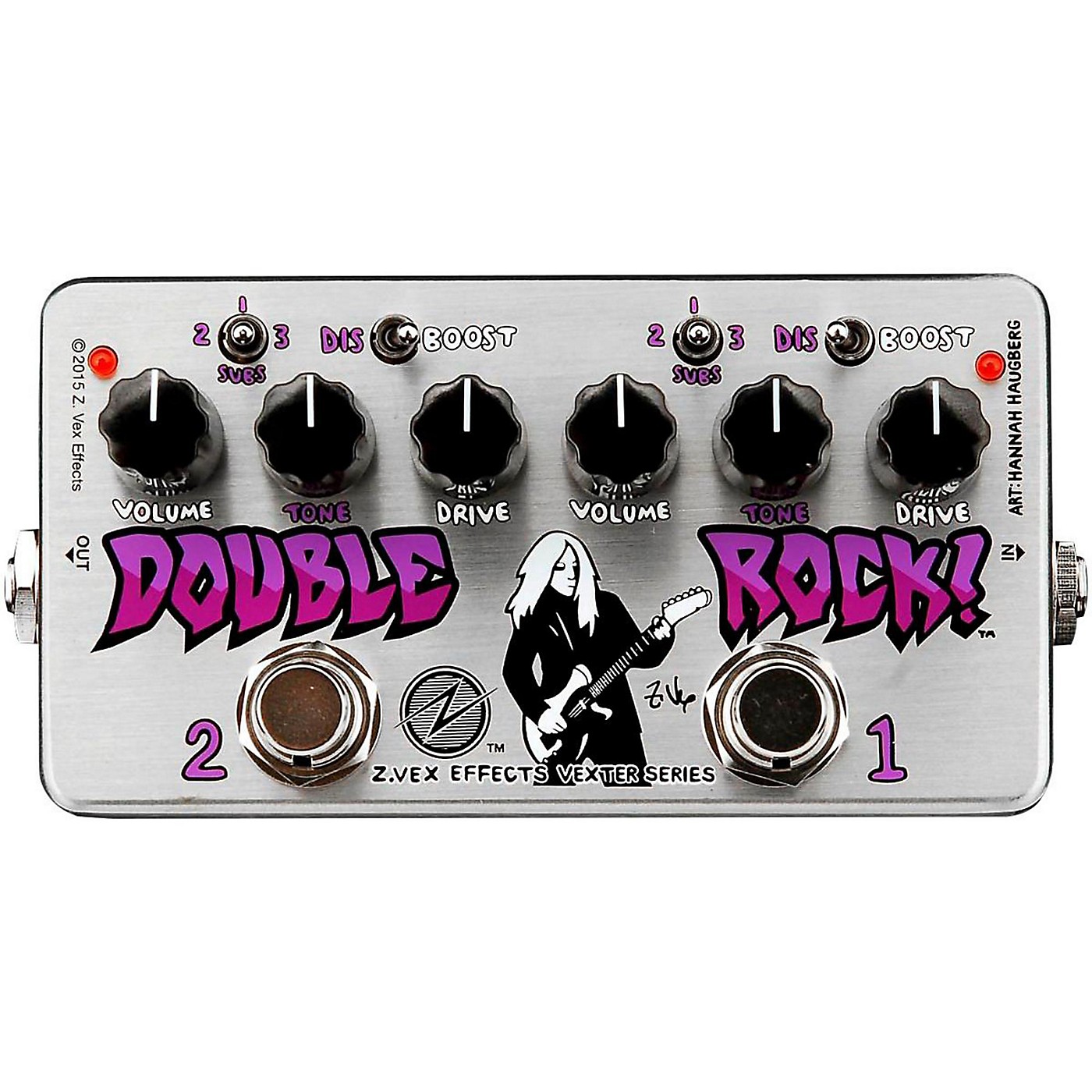 Zvex Double Rock! Vexter Distortion Guitar Pedal thumbnail