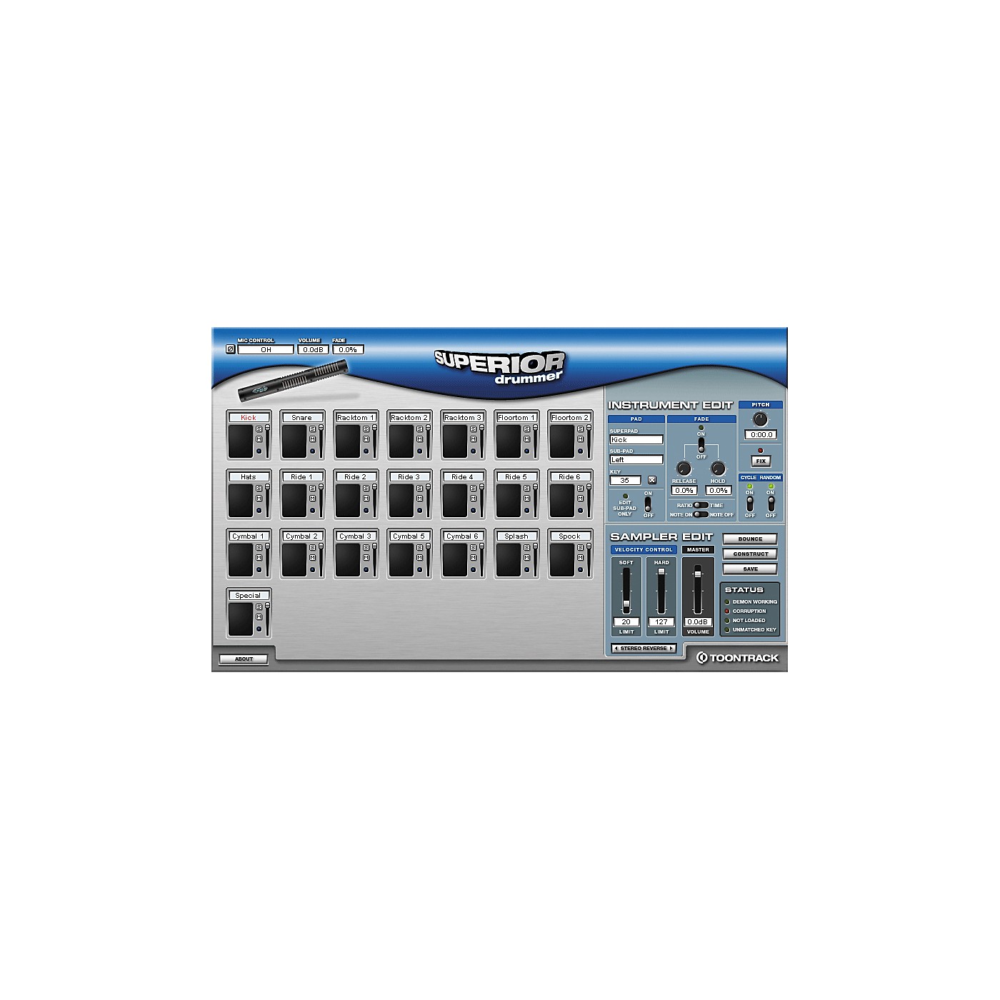 Toontrack Drum Kit From Hell Superior Woodwind & Brasswind