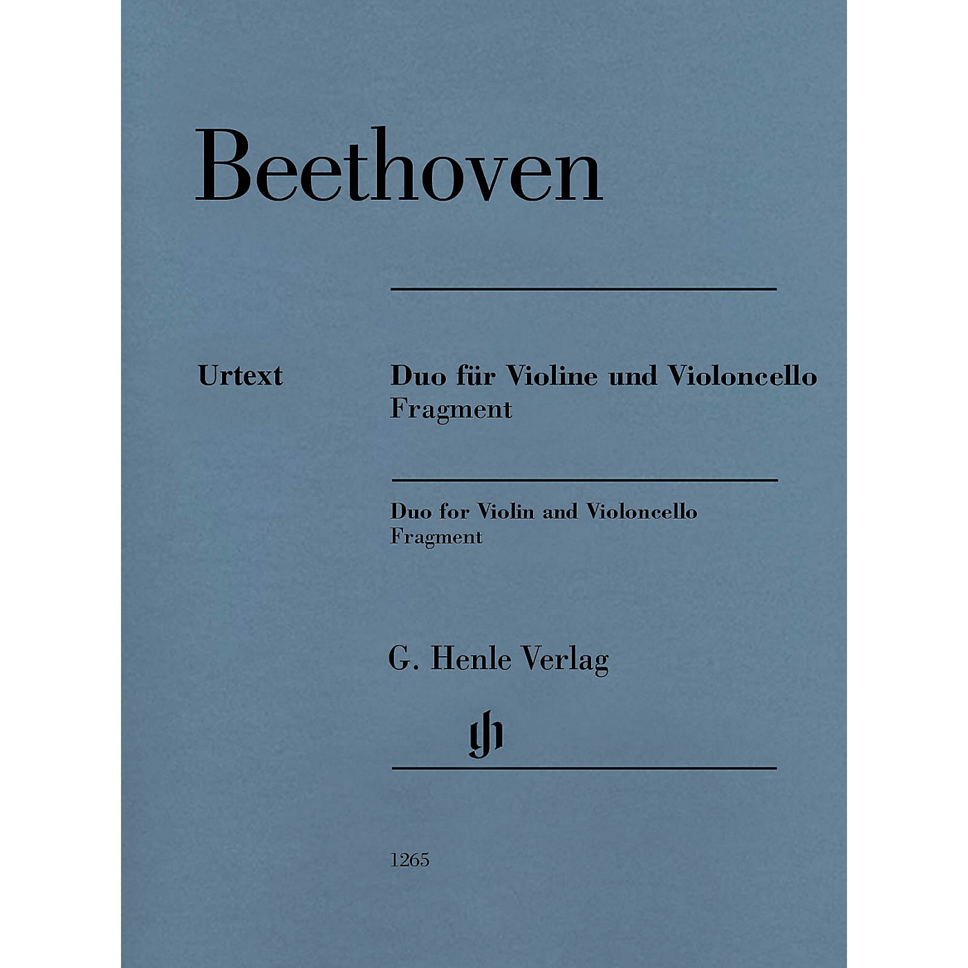 G. Henle Verlag Duo for Violin and Violoncello, Fragment Henle Music Folios Series Softcover by Ludwig van Beethoven thumbnail