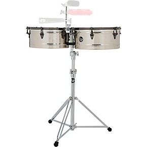 LP E-Class Timbale Set with Stand and Black Nickel Hardware - Woodwind ...