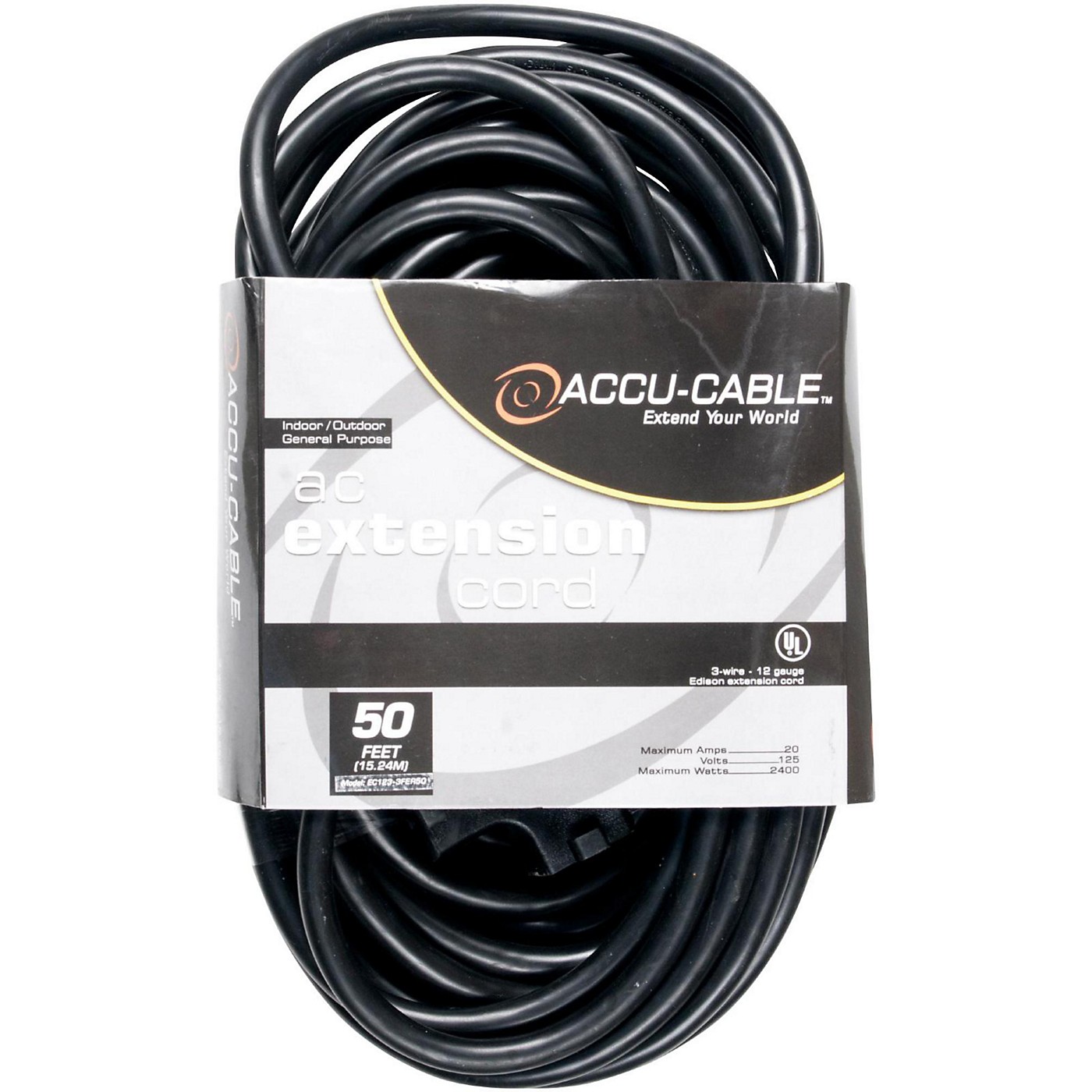 American DJ EC1233FER 12 Gauge 3Way IEC Power Extension Cord