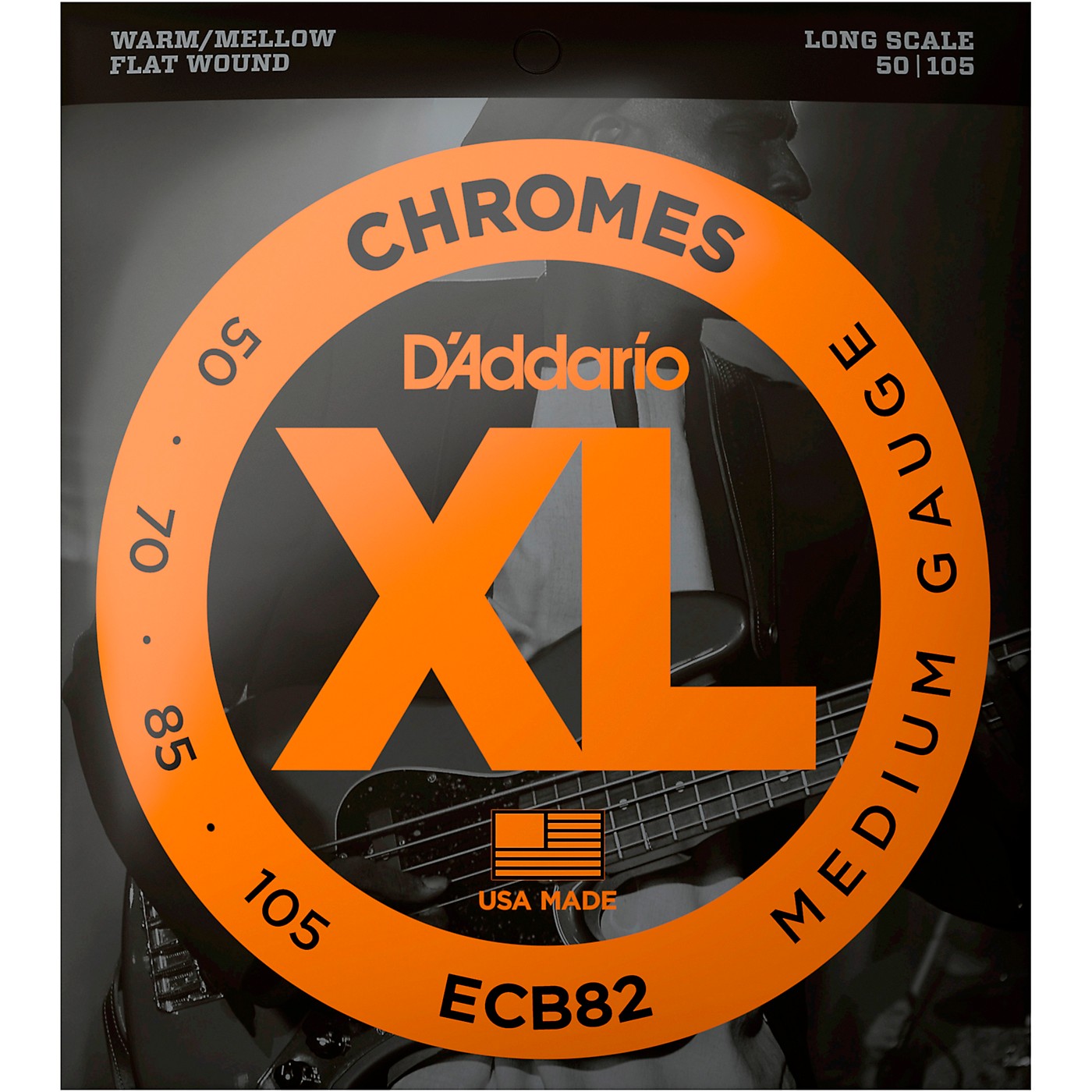 D'Addario ECB82 Chromes Flatwound Medium Bass Strings thumbnail