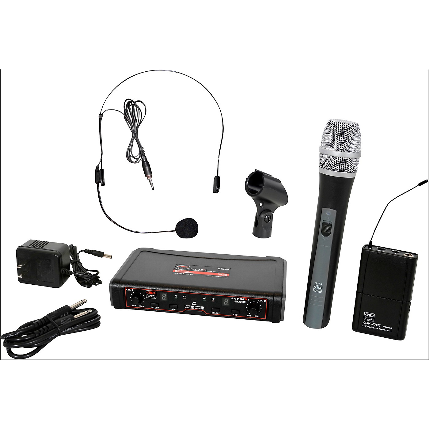 Galaxy Audio EDXR/HHBPS Dual-Channel Wireless Handheld and Headset System thumbnail