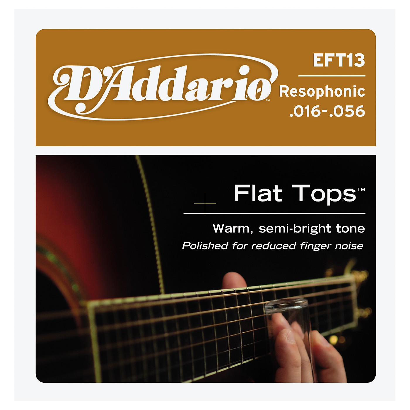 D'Addario EFT13 Flat Top PB Resophonic Acoustic String Set thumbnail