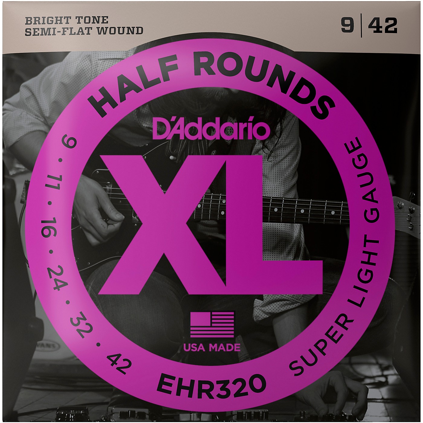 D'Addario EHR320 Half Round Super Light Electric Guitar Strings thumbnail