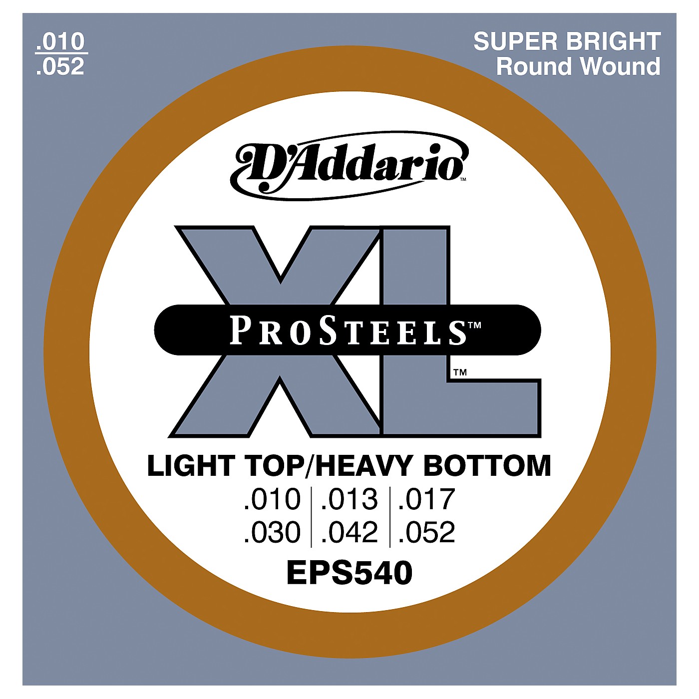 D'Addario EPS540 ProSteels Light Top/Heavy Bottom Electric Guitar Strings thumbnail
