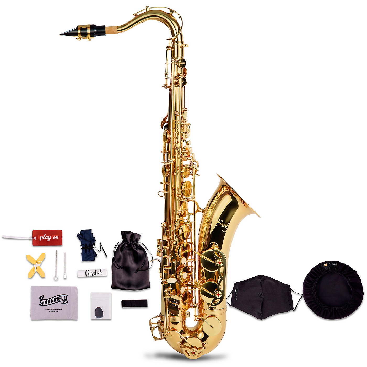 Etude ETS-200 Student Tenor Saxophone Budget Bundle - Woodwind & Brasswind