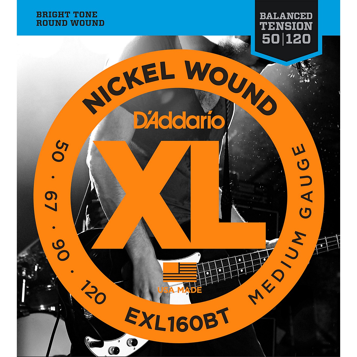 D'Addario EXL160BT Balanced Tension 50-120 Long Scale Electric Bass String Set thumbnail