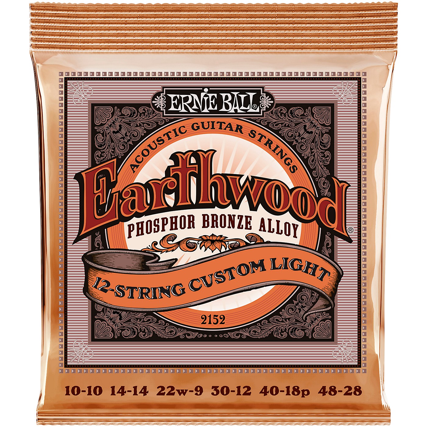 Ernie Ball Earthwood Custom Light Phosphor Bronze 12-String Acoustic Guitar Strings 10-48 thumbnail