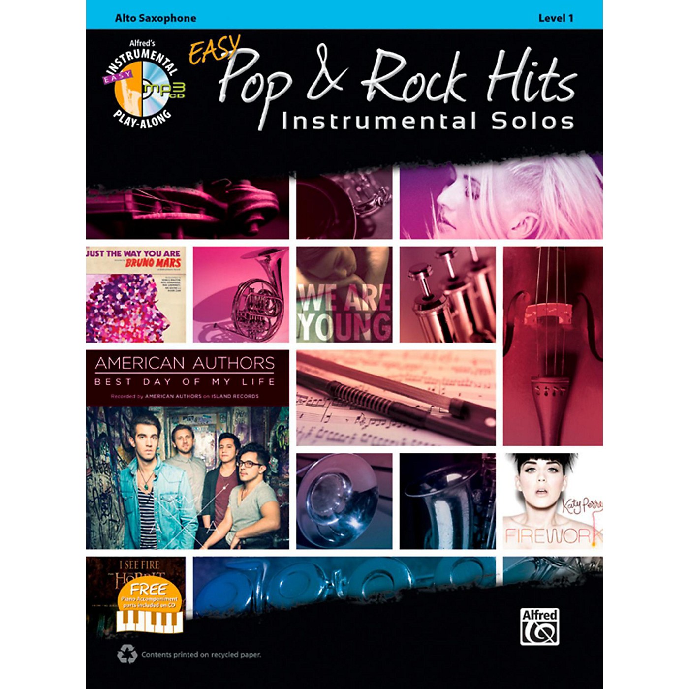 Alfred Easy Pop & Rock Instrumental Solos Alto Sax Book & CD thumbnail