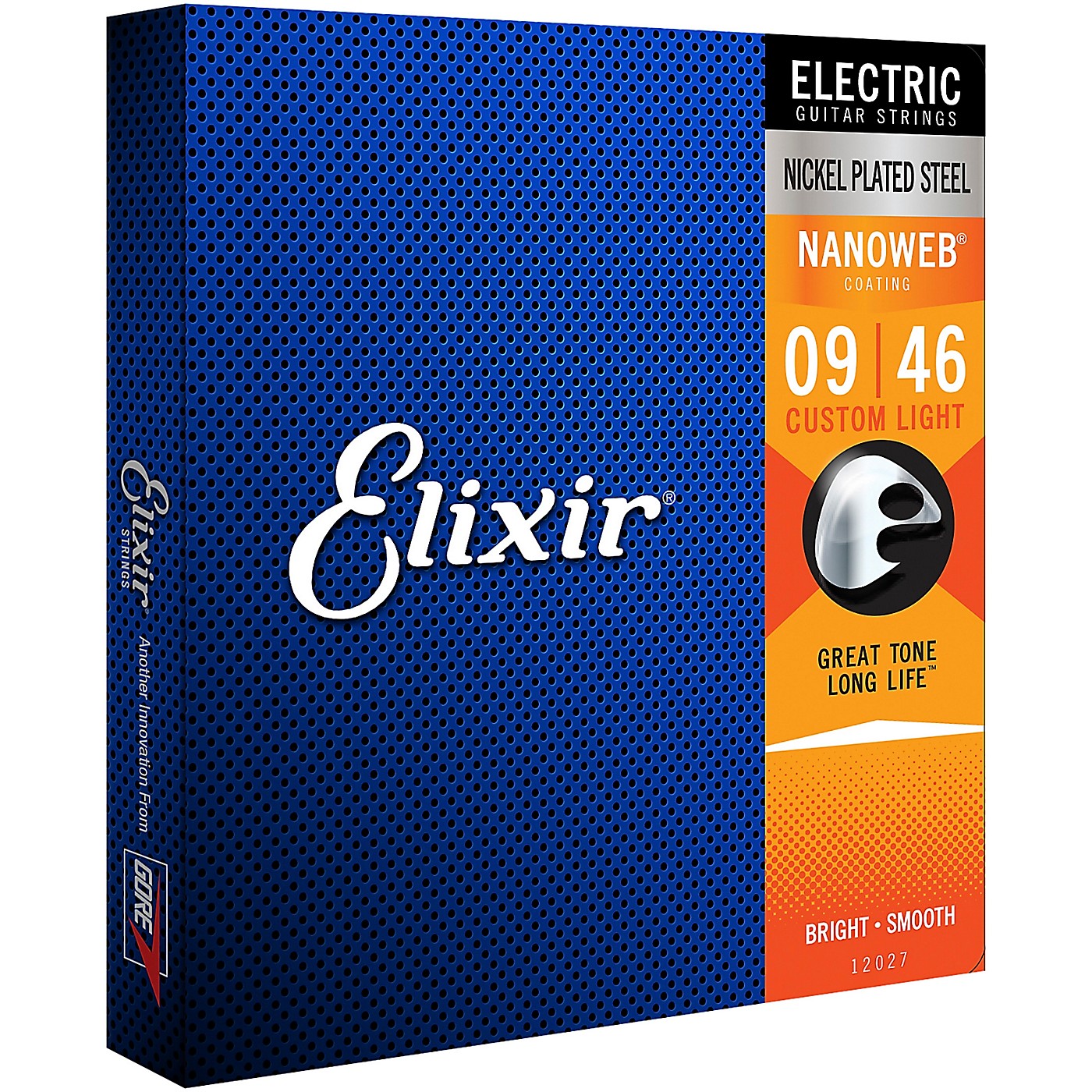 Elixir Electric Guitar Strings with NANOWEB Coating, Custom Light (.009-.046) thumbnail