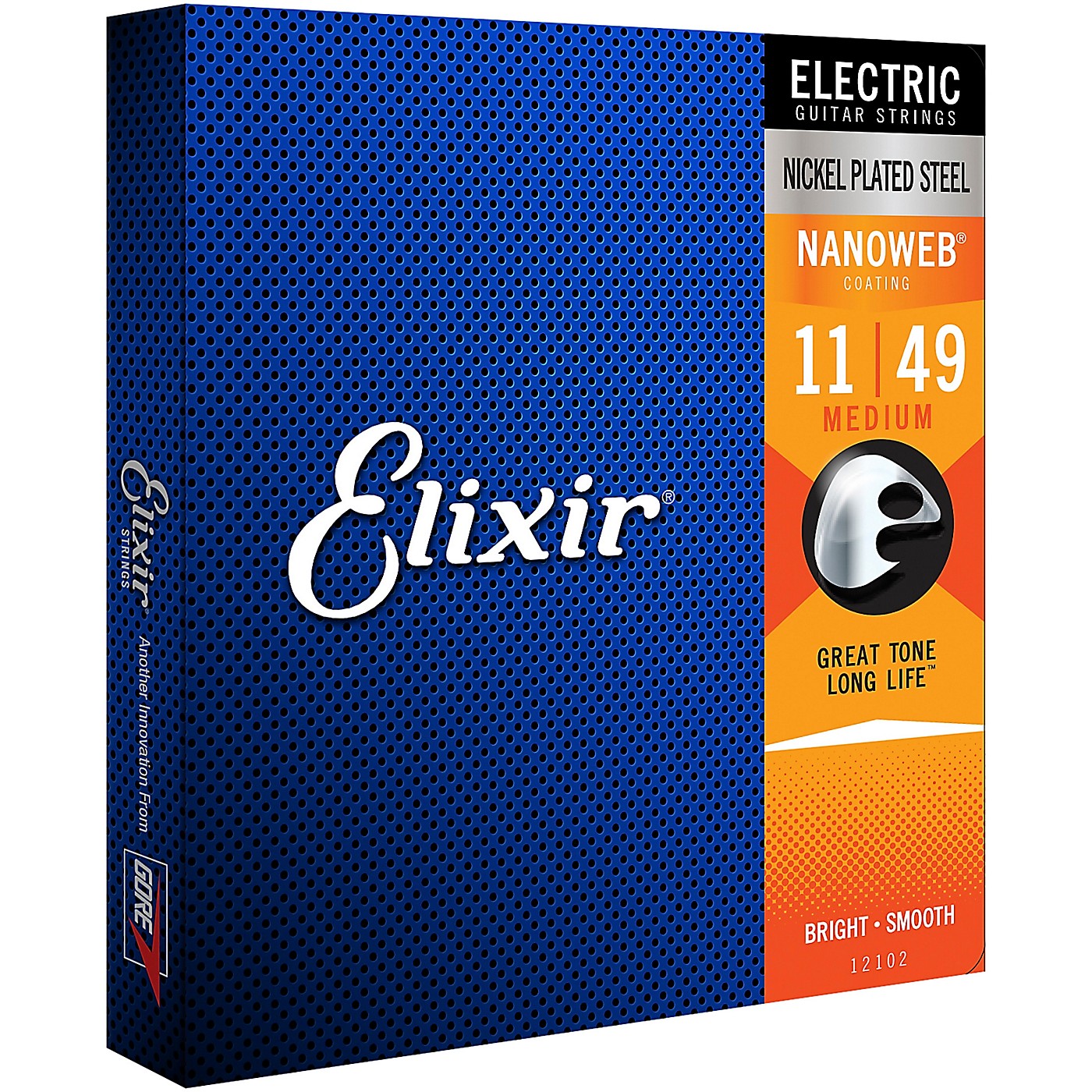 Elixir Electric Guitar Strings with NANOWEB Coating, Medium (.011-.049) thumbnail