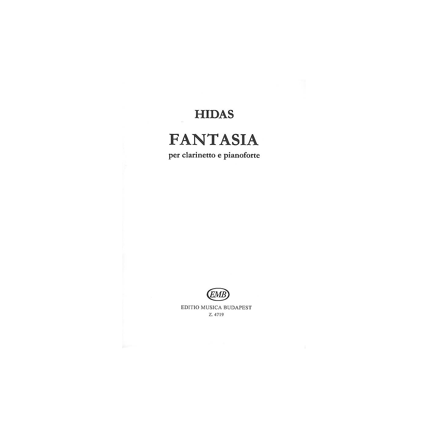 Editio Musica Budapest Fantasia EMB Series by Frigyes Hidas thumbnail