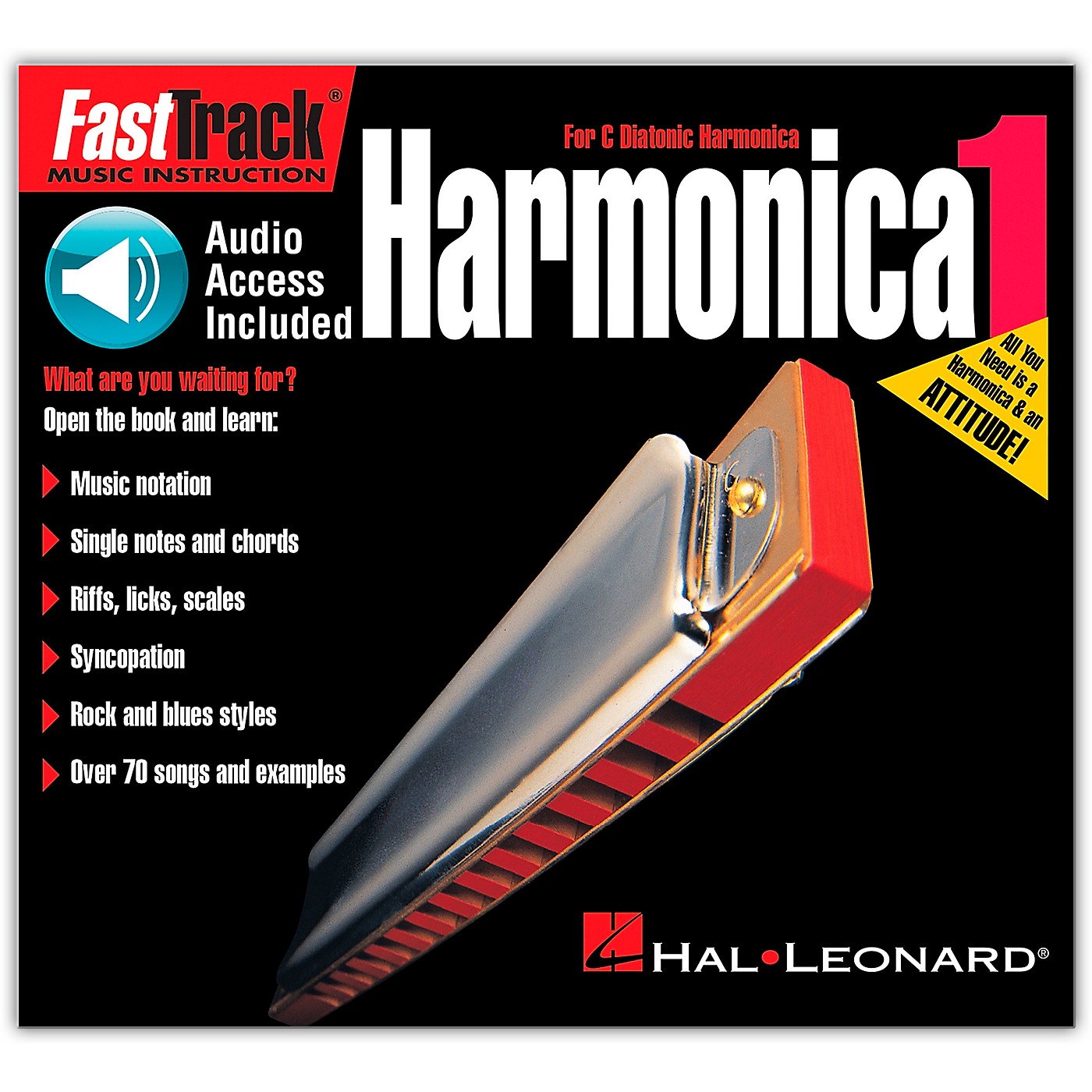 Hal Leonard FastTrack Mini Harmonica Book 1 Book/CD thumbnail