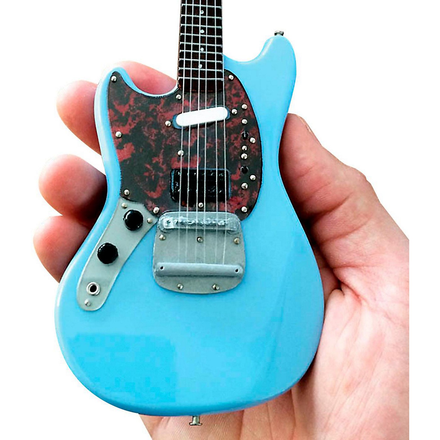Axe Heaven Fender Mustang Sonic Blue Miniature Guitar Replica Collectible thumbnail