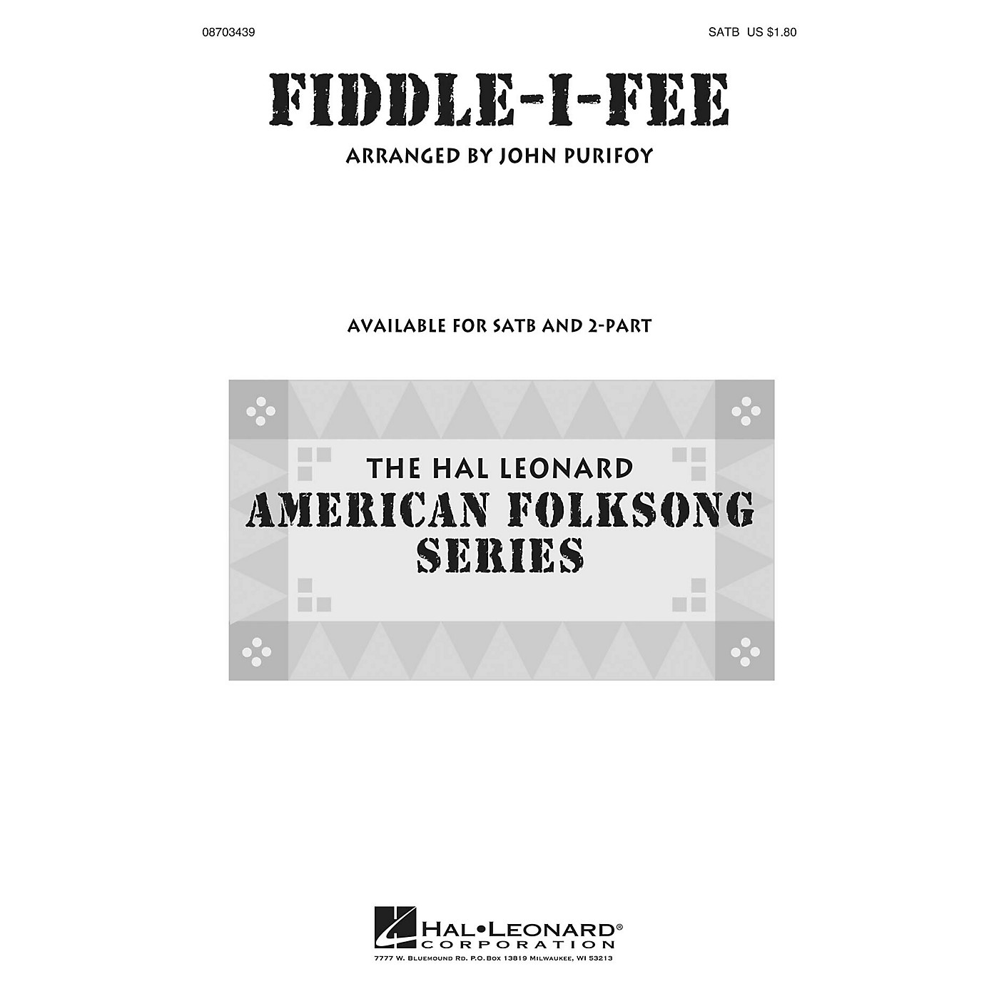 Hal Leonard Fiddle-I-Fee 2-Part Arranged by John Purifoy thumbnail