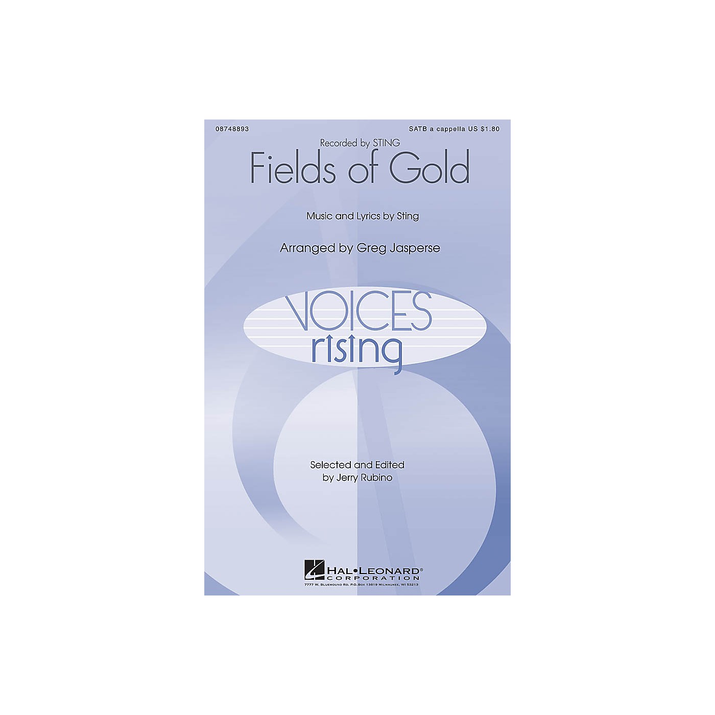 Hal Leonard Fields of Gold SATB DV A Cappella by Sting arranged by Greg Jasperse thumbnail