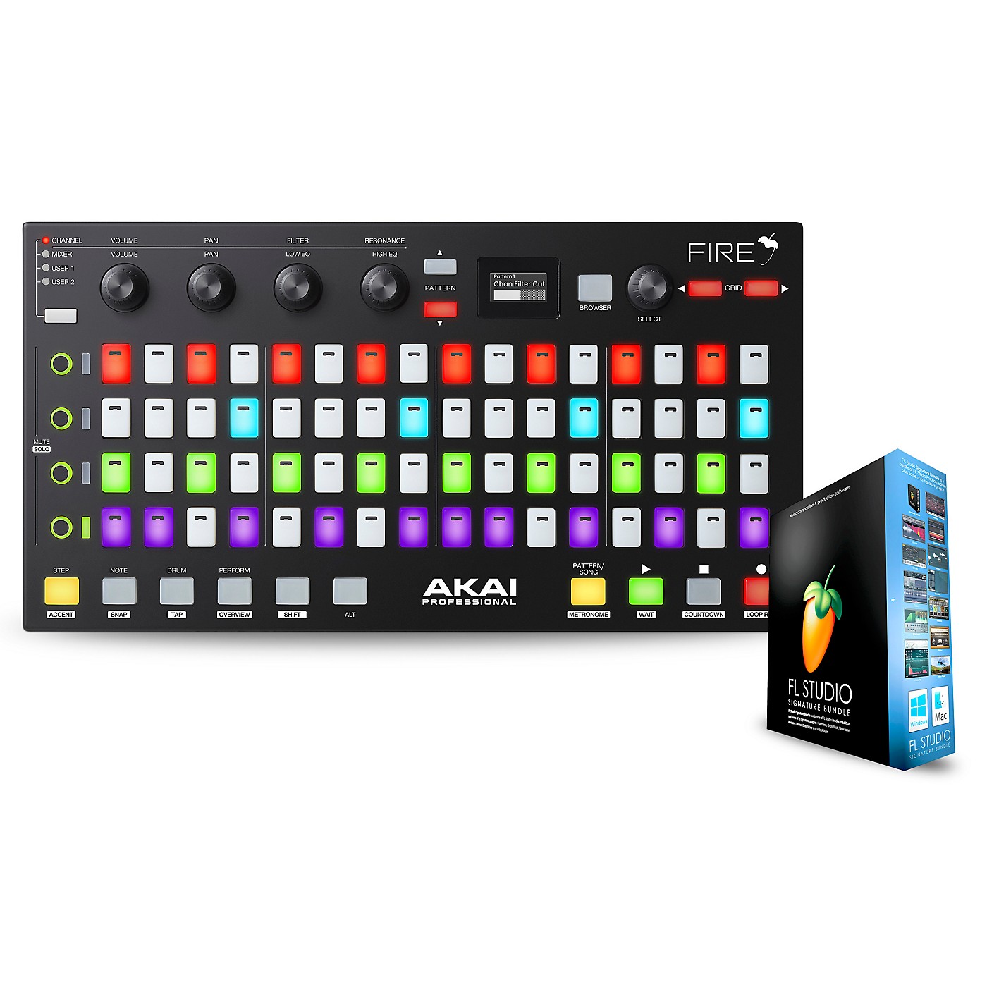 Akai Professional Fire FL Studio Controller With FL Studio Signature Bundle thumbnail