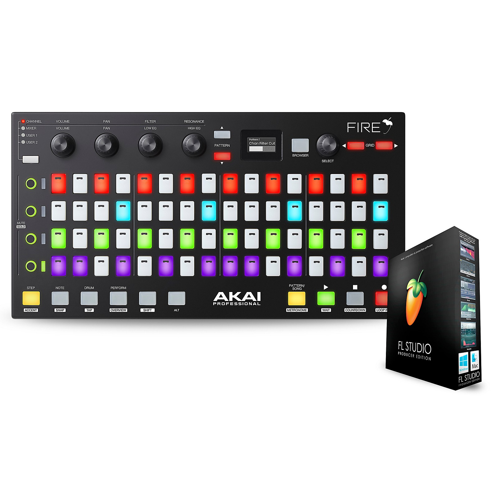 Akai Professional Fire FL Studio Controller with FL Studio Producer Edition  - Woodwind & Brasswind