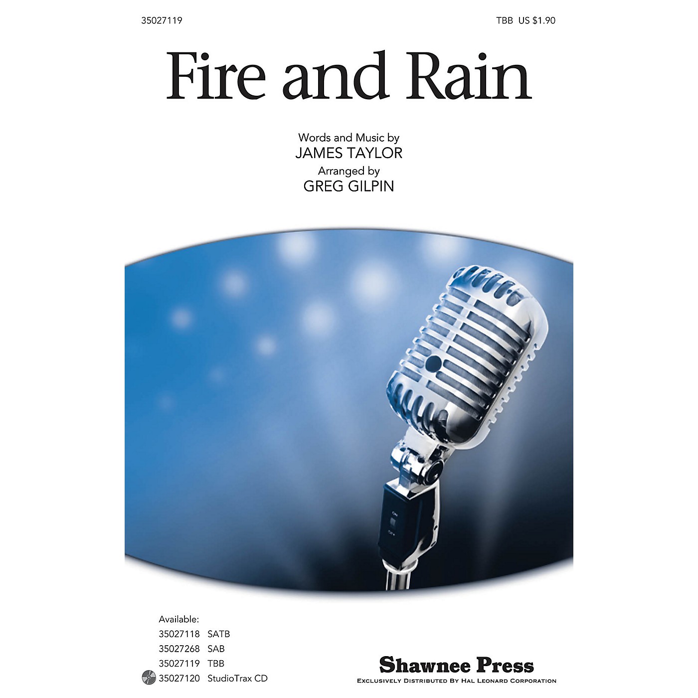 Shawnee Press Fire and Rain TBB by James Taylor arranged by Greg Gilpin thumbnail