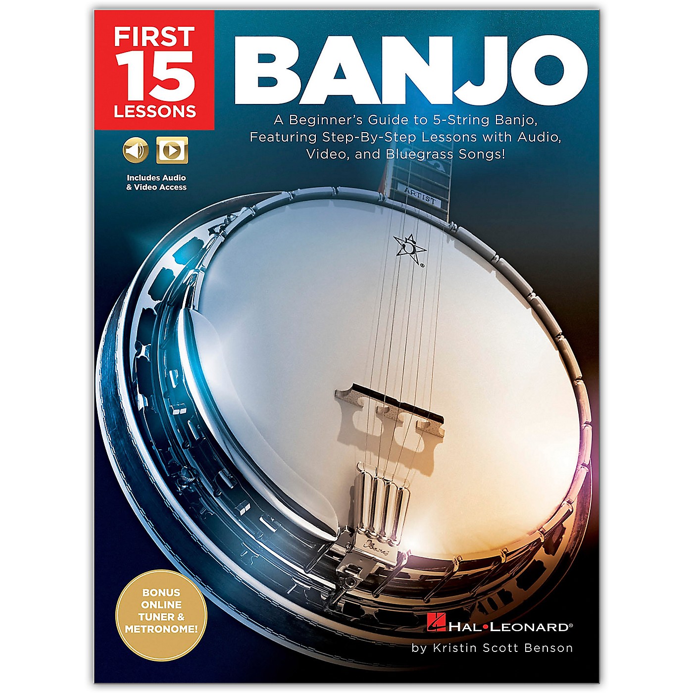 Hal Leonard First 15 Lessons - Banjo (A Beginner's Guide, Featuring Step-By-Step Lessons  and Bluegrass Songs!) Book/Media Online thumbnail