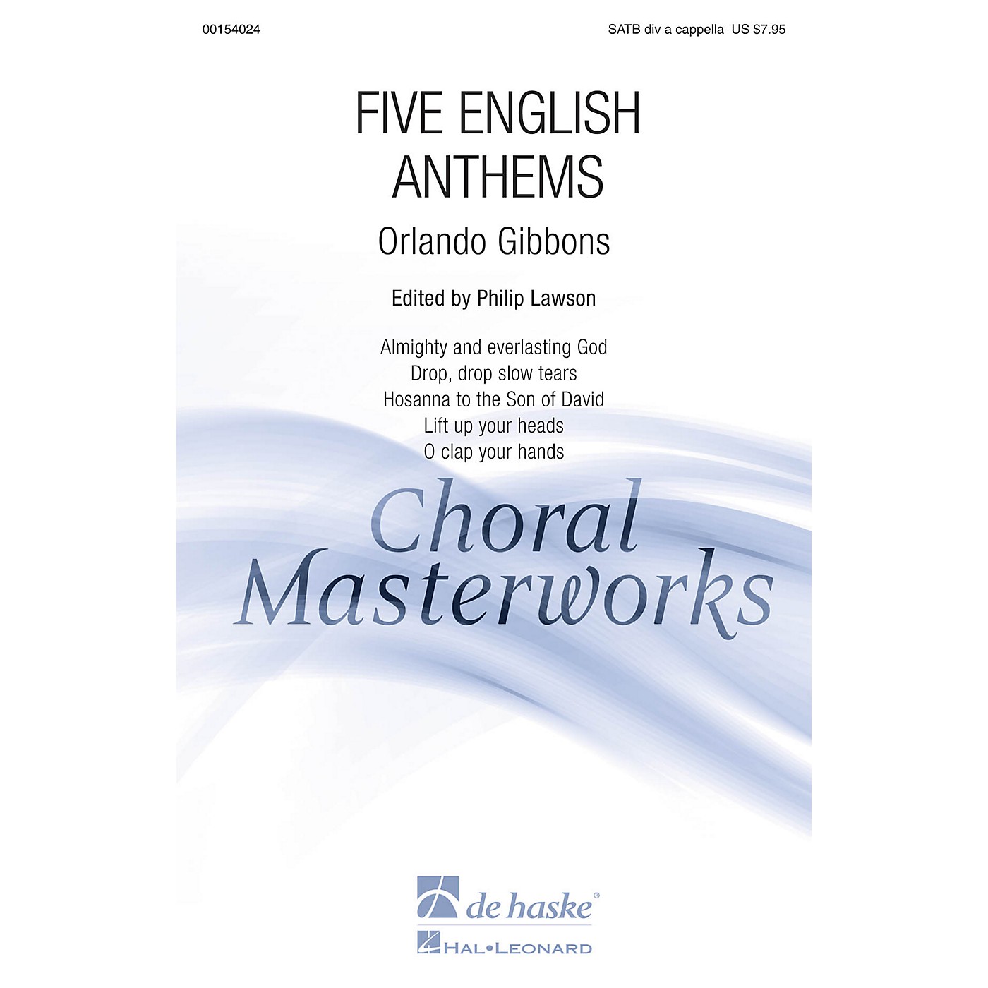 De Haske Music Five English Anthems (Collection) SATB DV A Cappella composed by Orlando Gibbons thumbnail