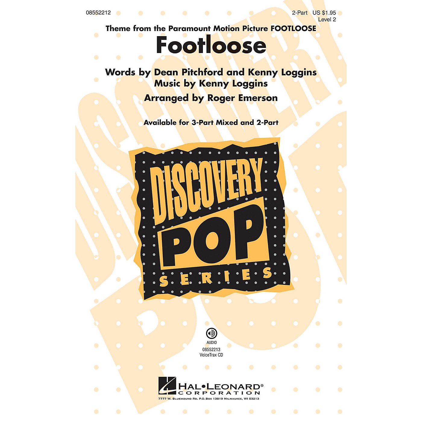 Hal Leonard Footloose 2-Part by Kenny Loggins arranged by Roger Emerson thumbnail