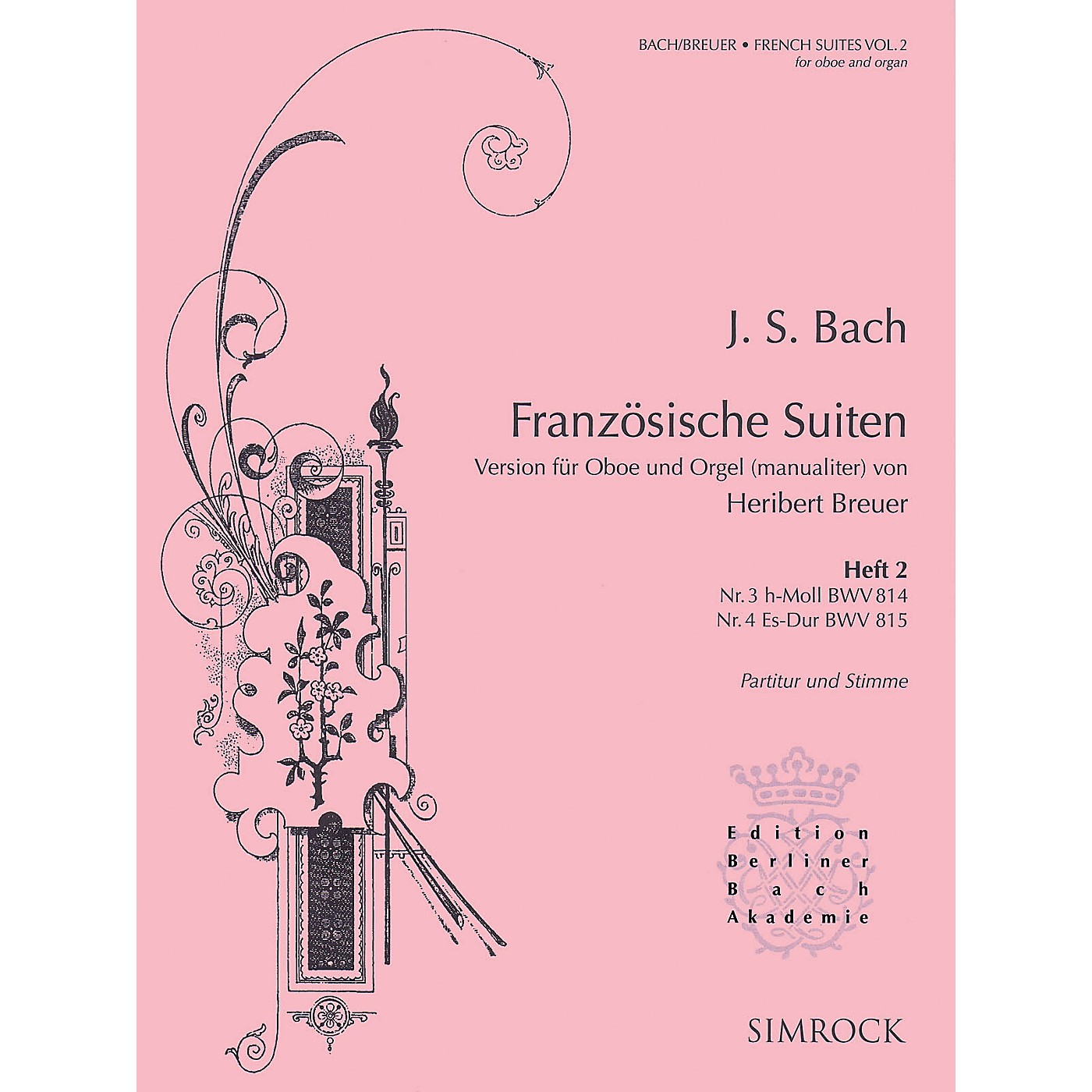 SIMROCK French Suites (Oboe and Organ Volume 2 (Nos. 3 and 4)) Boosey & Hawkes Chamber Music Series Book thumbnail