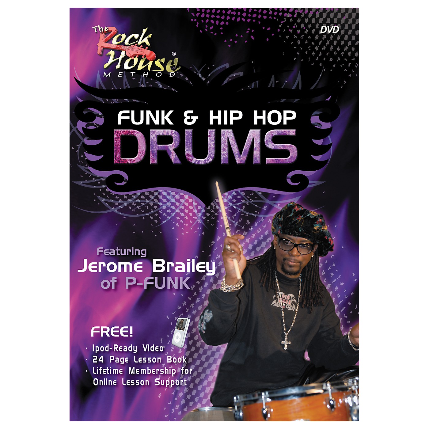 Hal Leonard Funk & Hip-Hop Drums Featuring Jerome Brailey of P-Funk (DVD/Book) thumbnail