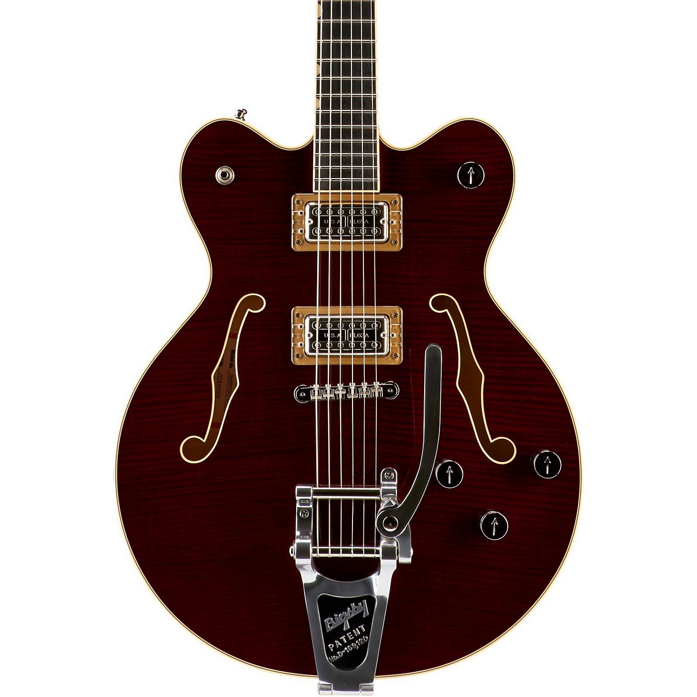 Gretsch Guitars G6609TFM Players Edition Broadkaster Center Block Electric Guitar With String-Thru Bigsby and Flame Maple thumbnail