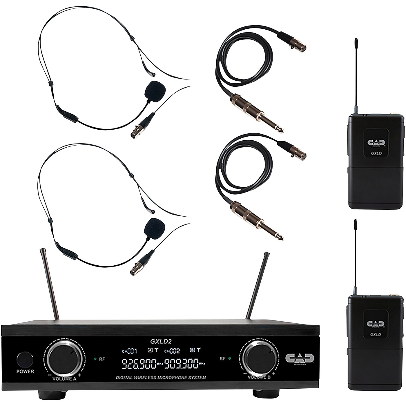 CAD GXLD2BB Digital Dual Channel Wireless Microphone System thumbnail
