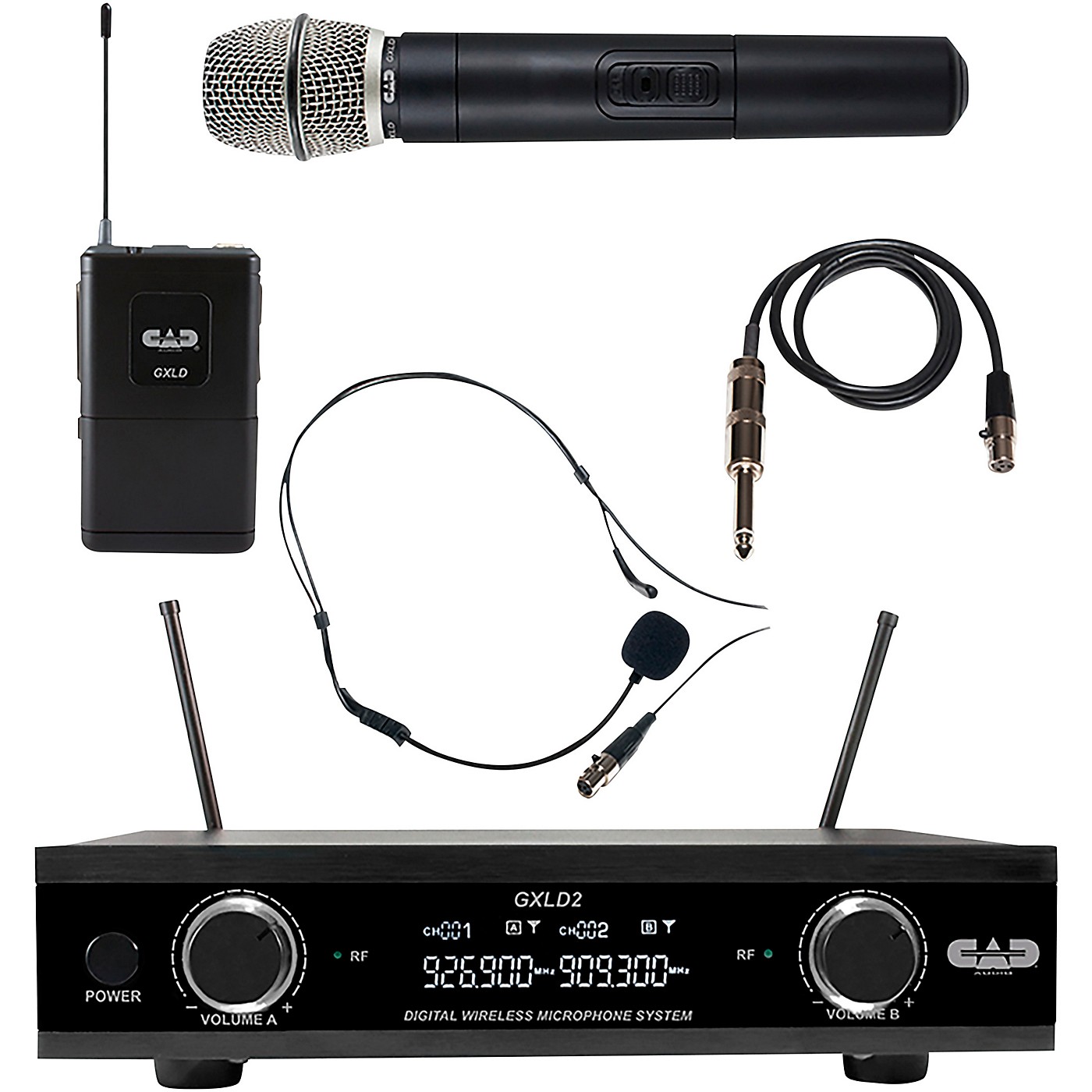 CAD GXLD2HBAH Digital Dual Channel Wireless System handheld and bodypack microphone system thumbnail