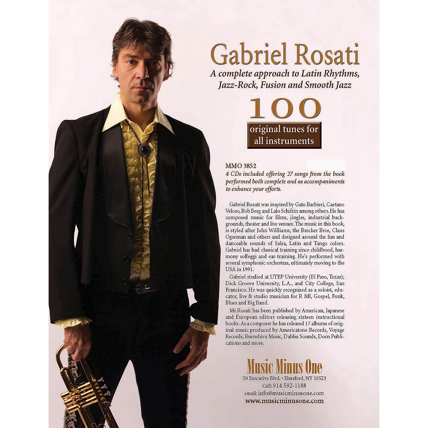 Music Minus One Gabriel Rosati - 100 Original Tunes for All Instruments Music Minus One Softcover with CD by Rosati thumbnail