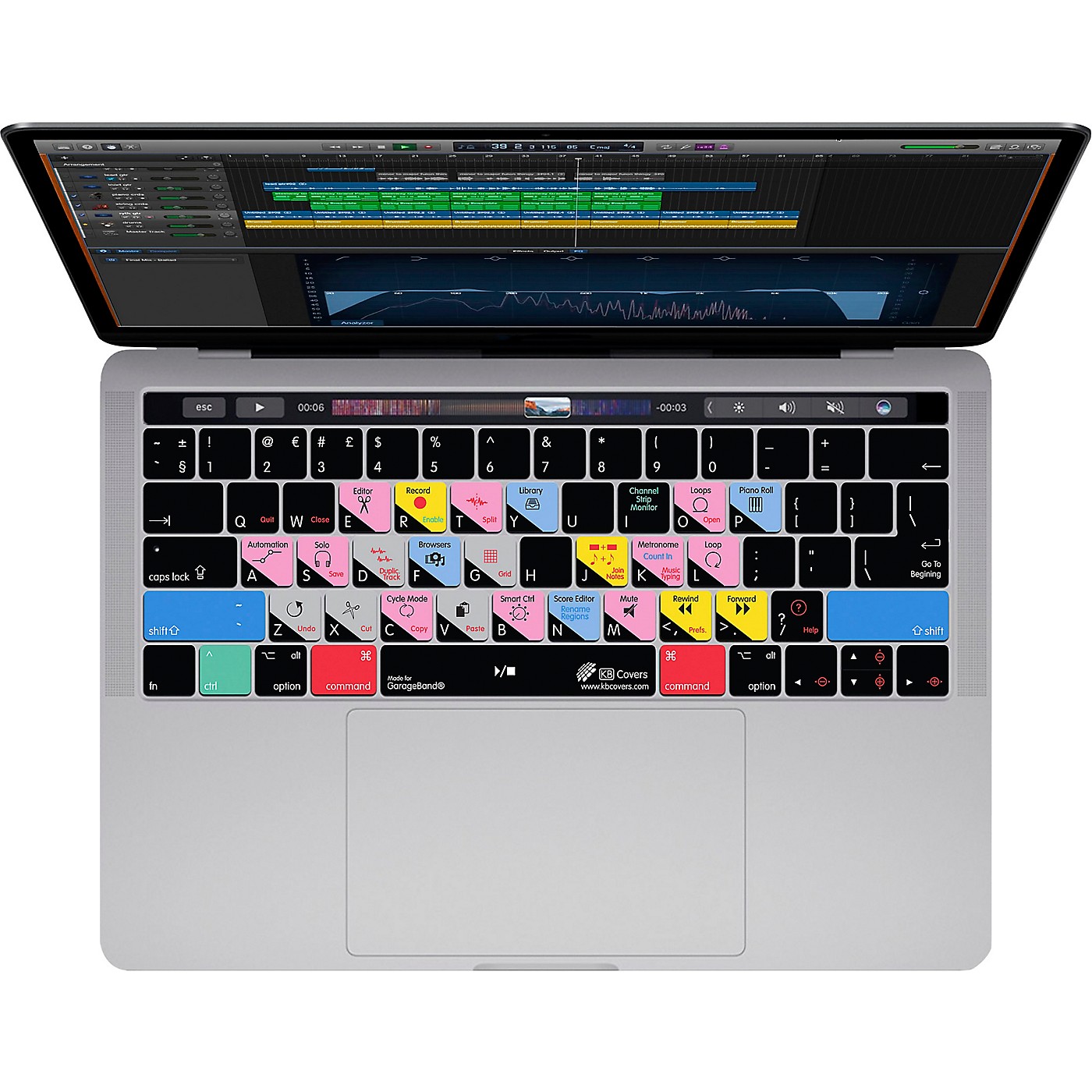 KB Covers GarageBand Keyboard Cover for MacBook Pro (Late 2016+) with Touch bar thumbnail
