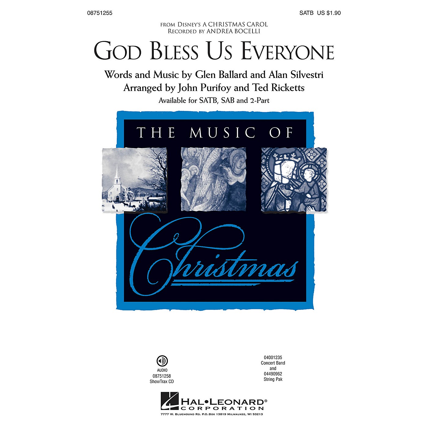 Hal Leonard God Bless Us Everyone (from Disney's A Christmas Carol) SAB by Andrea Bocelli ...