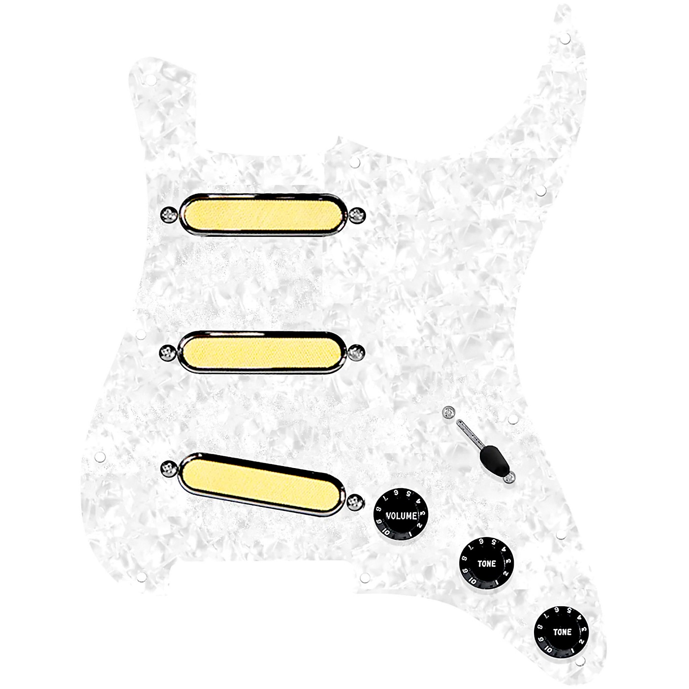 920d Custom Gold Foil Loaded Pickguard For Strat With Black Pickups and