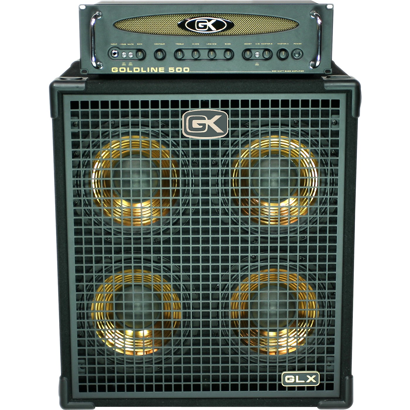 GallienKrueger Goldline 500 Bass Head and 4x10 Bass Package