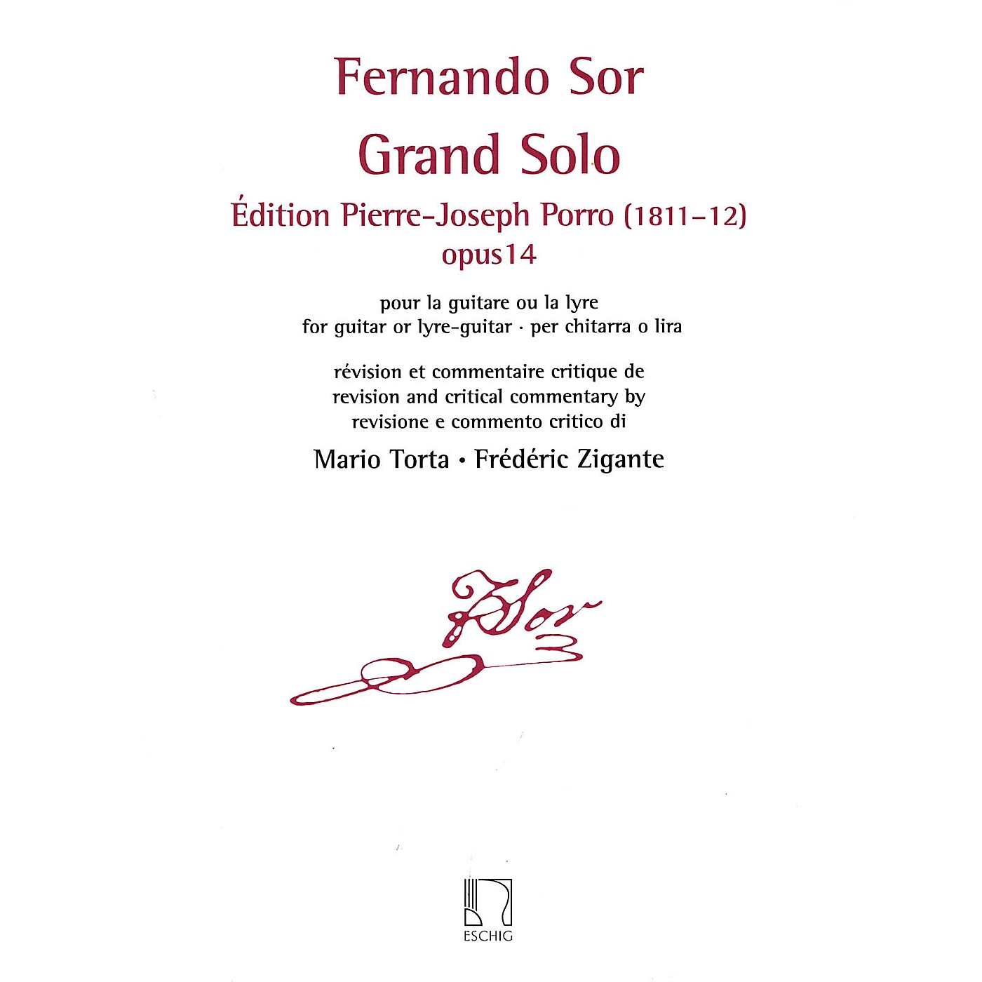 Durand Grand Solo: Edition Pierre Porro (1811-12), Op. 14 Editions Durand Series Softcover thumbnail