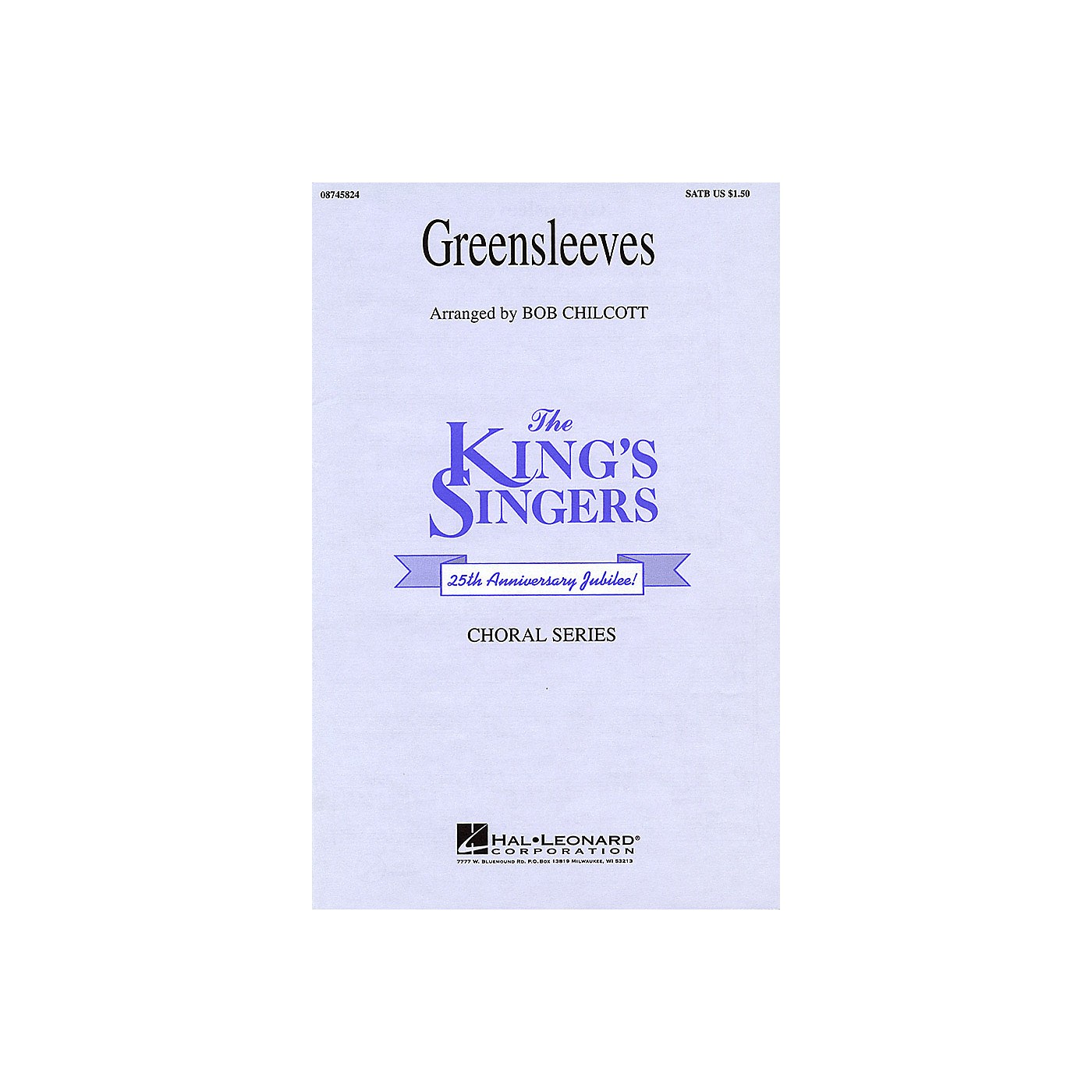 Hal Leonard Greensleeves SATB by The King's Singers arranged by Bob Chilcott thumbnail