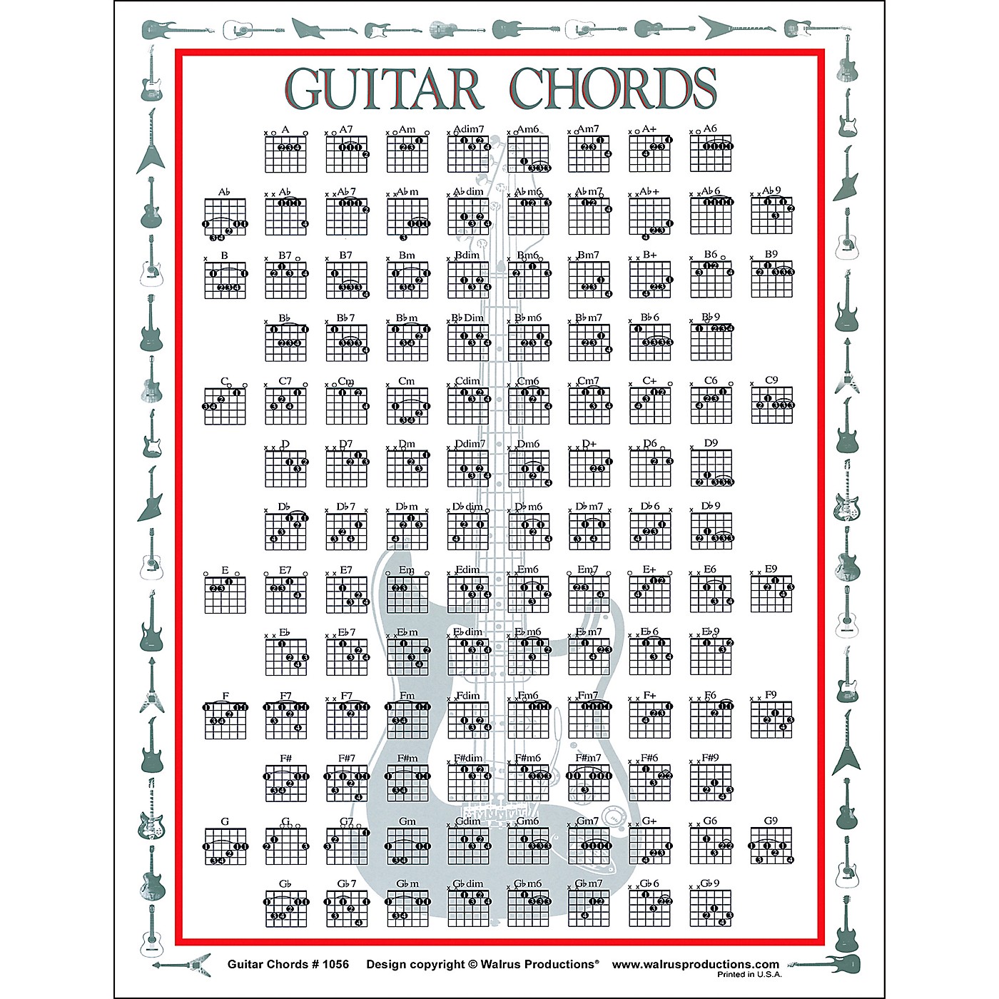 Walrus Productions Guitar Chord Mini Chart thumbnail