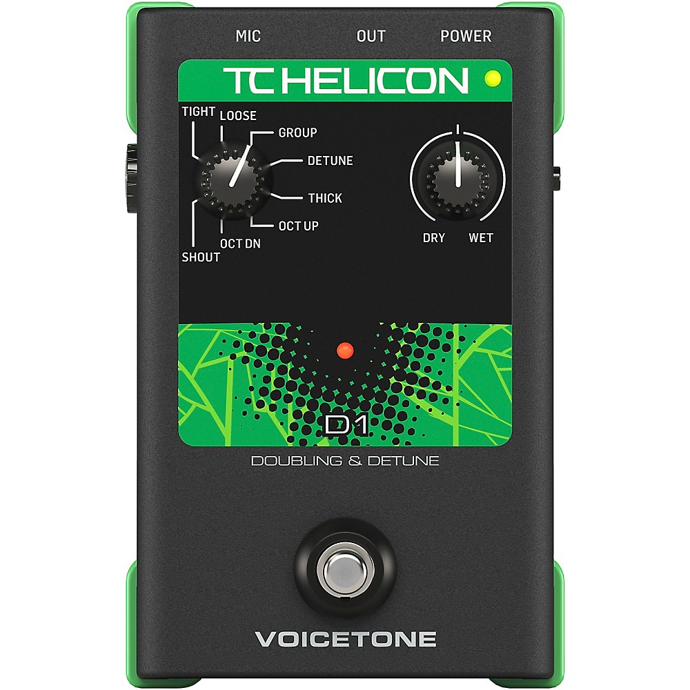 TC Helicon VoiceTone Single D1 Doubling & Detune Effects Pedal