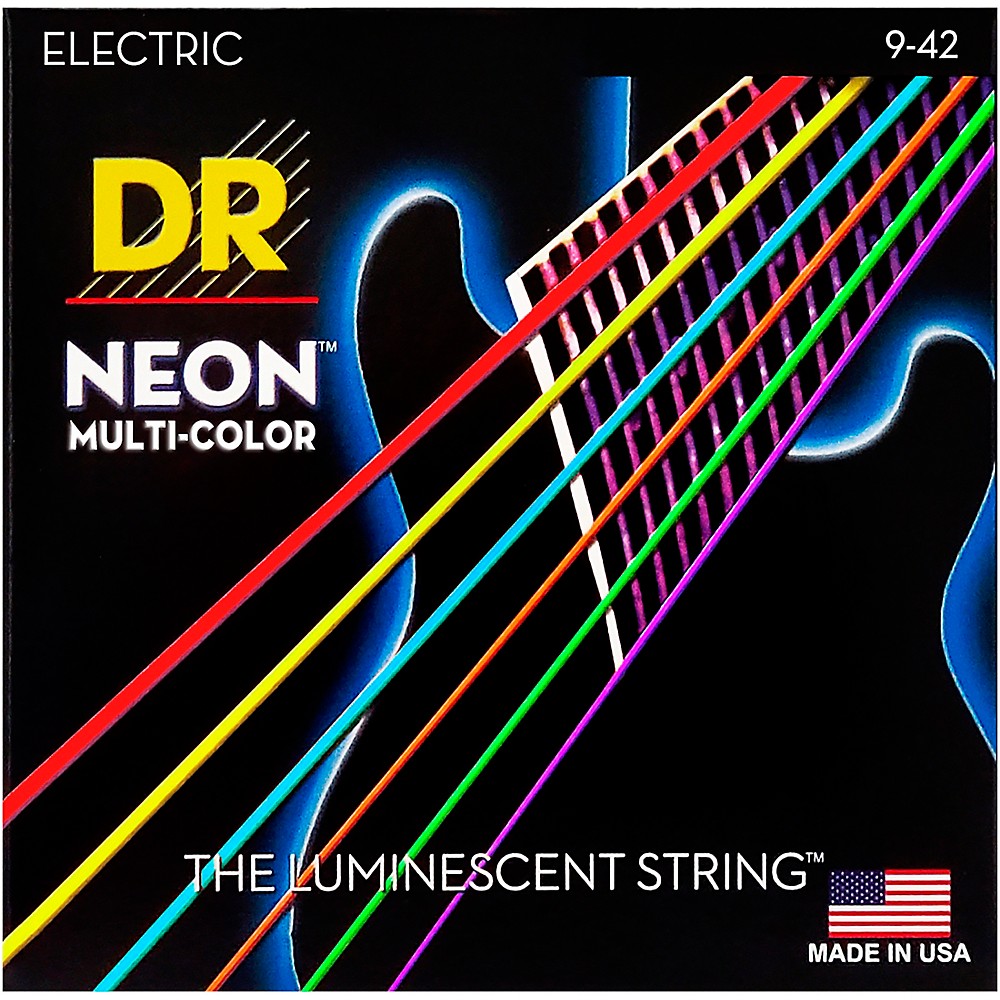 Струны для электрогитары DR Strings Hi-Def NEON с многоцветным покрытием Lite 3090₽